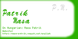 patrik masa business card